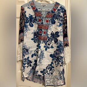 John Mark Embroidered Top